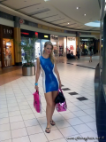 latex dress public shopping 