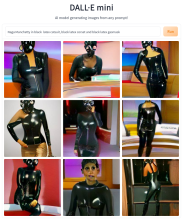  dallemini_Naga Munchetty in black latex catsuit, black latex corset and black latex gasmask-01.png thumbnail