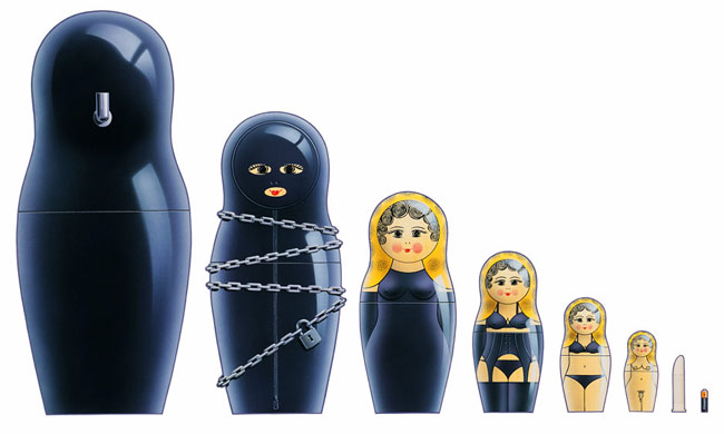 Fetish matryoshka with a secret