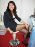 mini skirt black pantyhose high heels office style