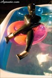 apnea-52 encased in latex in a pool