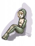Bound in a latex cocoon