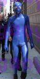 Stumbled upon on eBay. Blue latex catsuit with an interesting zipper