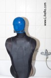 single-glove self-bondage condom hood