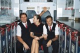 stewardesses in shiny pantyhose