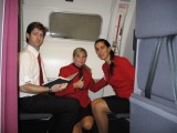 stewardesses in shiny pantyhose