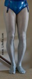 My blue dream or Kunert Colours pantyhose with transparent latex shorts