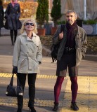 Men in pantyhose on the streets of Moscow