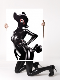 Latex catsuit and latex Bambi