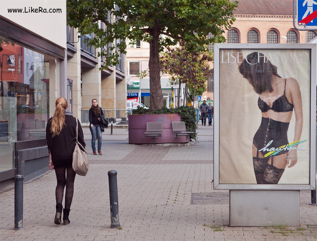 Pantyhose and stockings on the street