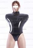 Cover-all latex sleeveless and inflatable leotards for self-bondage