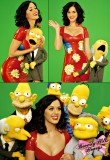 Katy Perry in a latex dress on “The Simpsons” show