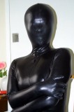 Rubber-like zentai and seams