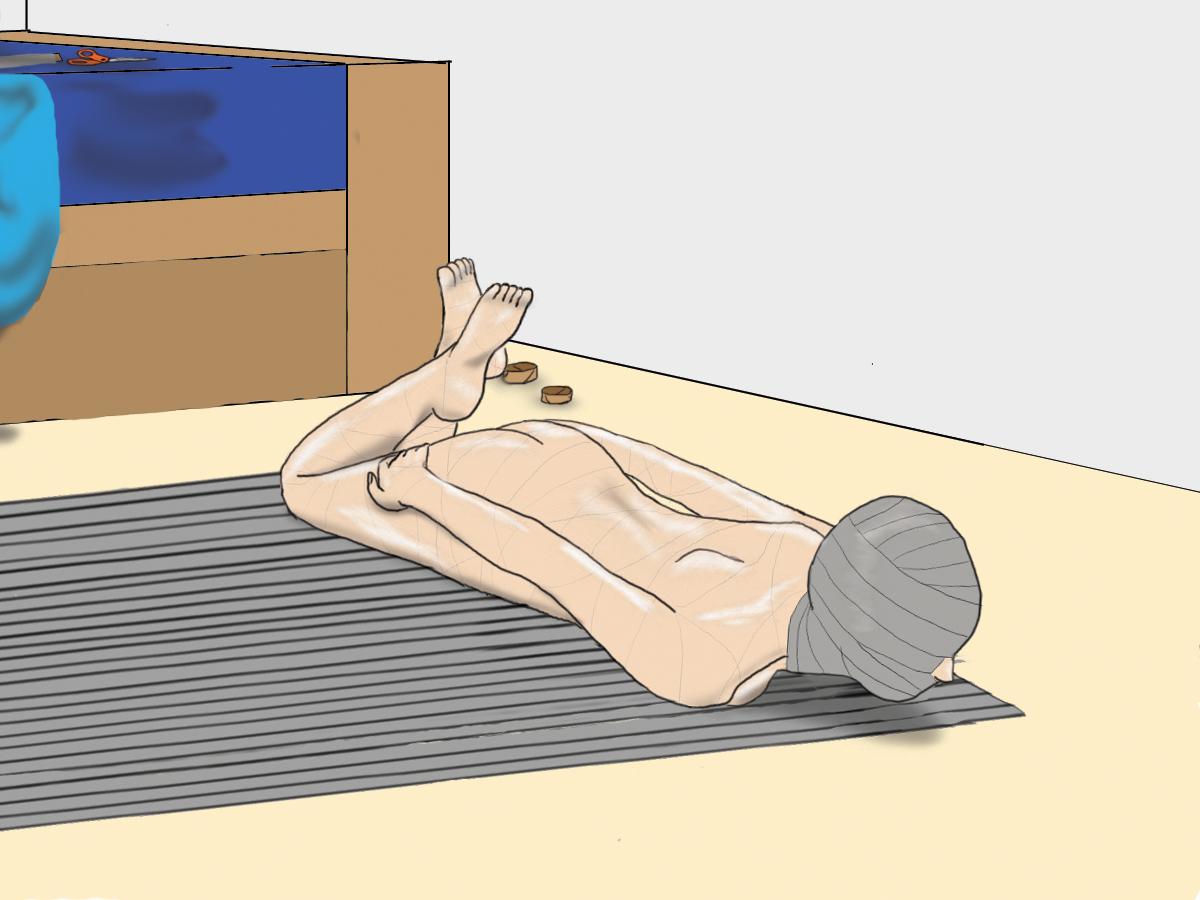 Self mummification bondage