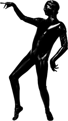 Closed zentai latex catsuit