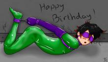  bondage-art-85-green-latex-catsuit-single-glove-hogtie.jpg thumbnail