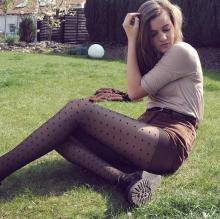  candid_pantyhose_822_black_polkadot_with_shorts.jpg