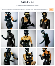  dallemini_Naga Munchetty in black latex zentai, black latex corset, black latex gloves, black latex gasmask and black headphones with cat ears-01.png