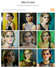  dallemini_oil portrait of emma watson in transparent latex leotard-01.png