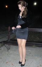  candid_pantyhose_1624_shiny_tan_pantyhose_mini_dress.jpg