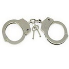 These metal handcuffs cannot be opened without a key