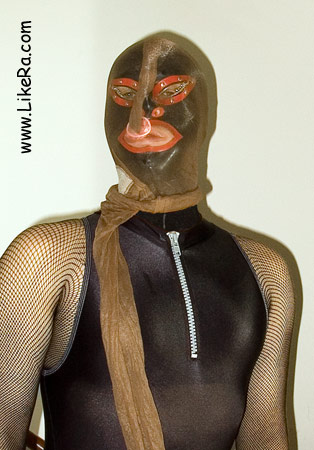 Pantyhose hood and gag