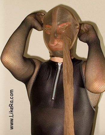 Pantyhose hood and gag