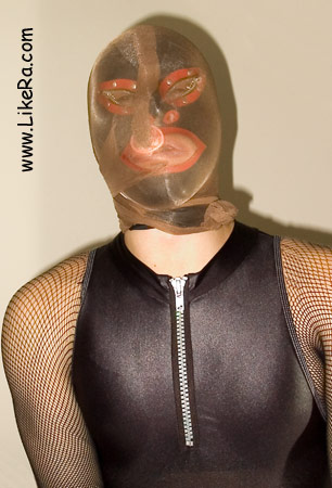 Pantyhose hood and gag